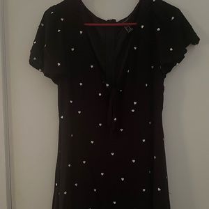 Forever 21 black tie front dress